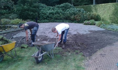 Gazon verwijderen en nieuwe graszoden leggen